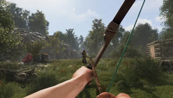 Kampf mit Bogen – Zielen im Wald